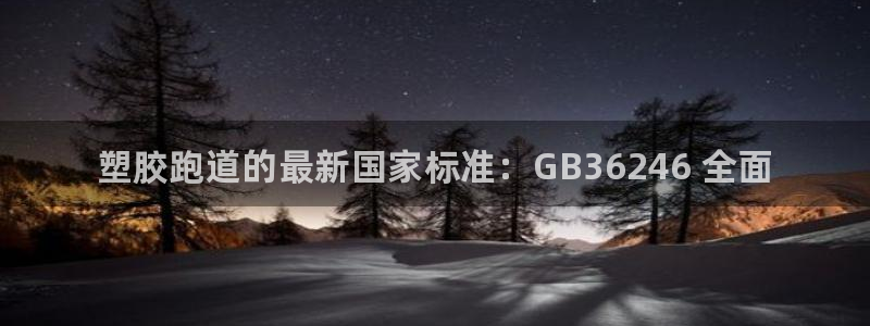 尊龙凯时app官网：塑胶跑道的最新国家标准：GB36